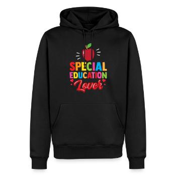 Amoureux de l’éducation spécialisée Enseignants Éducation spécialisée - Sweat à capuche Premium bio Homme - noir - Devant - Nico (187cm)