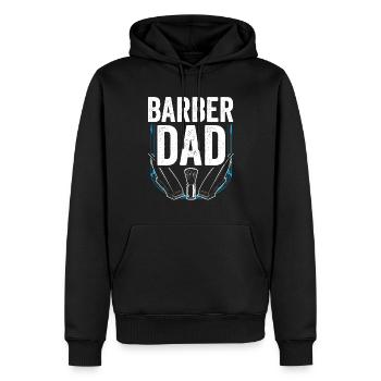 Barbier Papa Barbershop Barbiere Beruf Barber - Männer Premium Bio Hoodie - Schwarz - Vorne - Nico (187cm)
