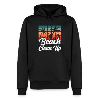 Beach Cleanup Beaches Beach Beach Clean Up - Men’s Premium Organic Hoodie - black - Front - Nico (187cm)