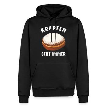 KRAPFEN GEHT IMMER - Männer Premium Bio Hoodie - Schwarz - Vorne - Nico (187cm)