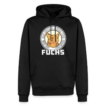EIN FUCHS MUSS TUN WAS EIN FUCHS TUN MUSS - Männer Premium Bio Hoodie - Schwarz - Vorne - Nico (187cm)