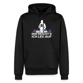 DJ Auftritt Auflegen - Männer Premium Bio Hoodie - Schwarz - Vorne - Nico (187cm)