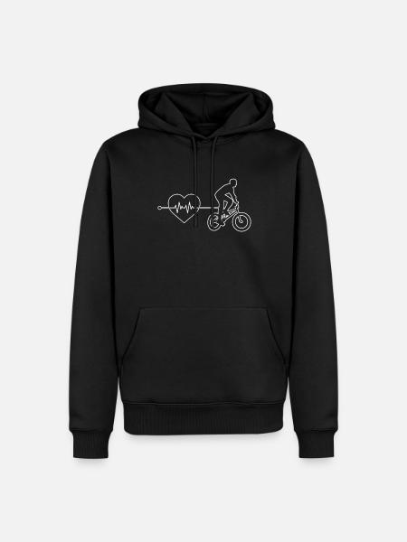 bmx heartbeat - Men’s Premium Organic Hoodie - black