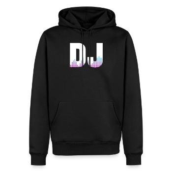 DJ Auftritt Auflegen - Männer Premium Bio Hoodie - Schwarz - Vorne - Nico (187cm)