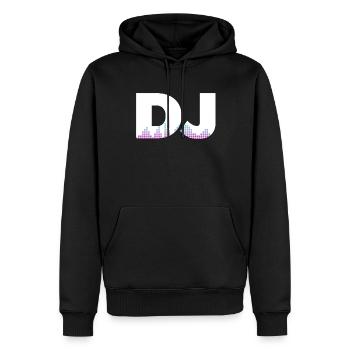 DJ Auftritt Auflegen - Männer Premium Bio Hoodie - Schwarz - Vorne - Nico (187cm)