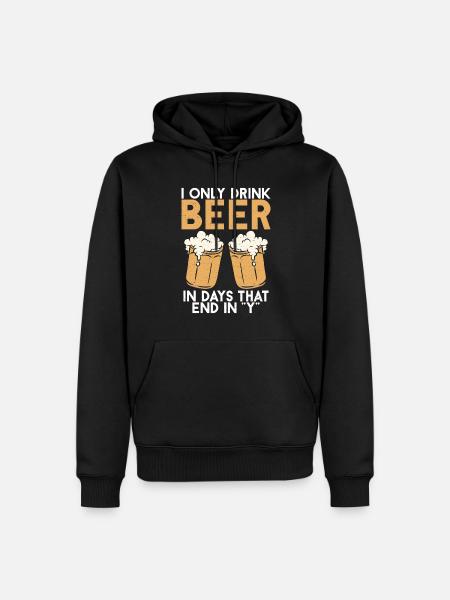 Biertrinker Bier Geschenke - Männer Premium Bio Hoodie - Schwarz