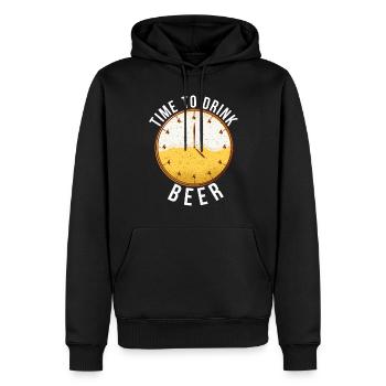 Cadeaux de bière Buveur de bière - Sweat à capuche Premium bio Homme - noir - Devant - Nico (187cm)