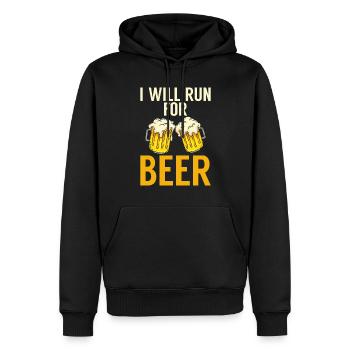 Cadeaux de bière Buveur de bière - Sweat à capuche Premium bio Homme - noir - Devant - Nico (187cm)