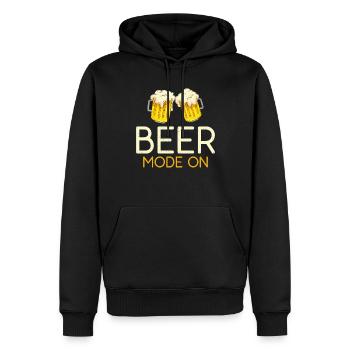 Cadeaux de bière Buveur de bière - Sweat à capuche Premium bio Homme - noir - Devant - Nico (187cm)