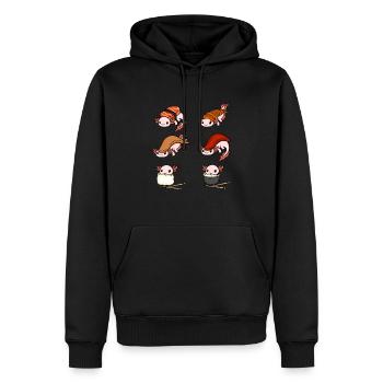 Sushi Liebhaber Geschenk Axolotl Japanisch Sushi - Männer Premium Bio Hoodie - Schwarz - Vorne - Nico (187cm)