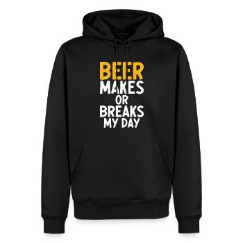 Cadeaux de bière Buveur de bière - Sweat à capuche Premium bio Homme - noir - Devant - Nico (187cm)