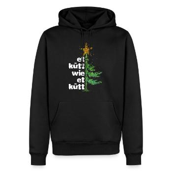 Et Kütt Wie Et Kütt Kölsch Köln Weihnachtsbaum - Männer Premium Bio Hoodie - Schwarz - Vorne - Nico (187cm)