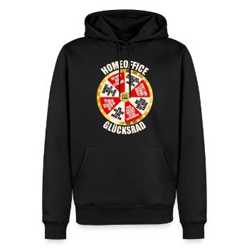 Homeoffice Glücksrad Büro Heimarbeit Home Office - Männer Premium Bio Hoodie - Schwarz - Vorne - Nico (187cm)