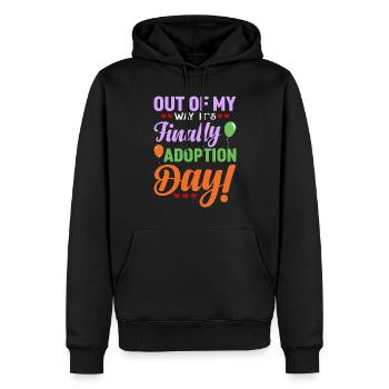 Aus Dem Weg, Es Ist Endlich Adoptionstag Ballons - Männer Premium Bio Hoodie - Schwarz - Vorne - Nico (187cm)