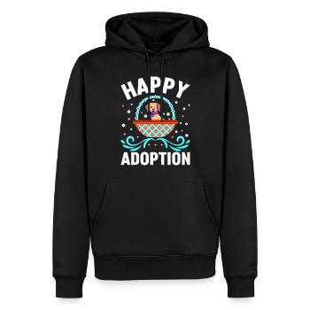 Happy Adoption Day Dog Adoption Puppy - Men’s Premium Organic Hoodie - black - Front - Nico (187cm)