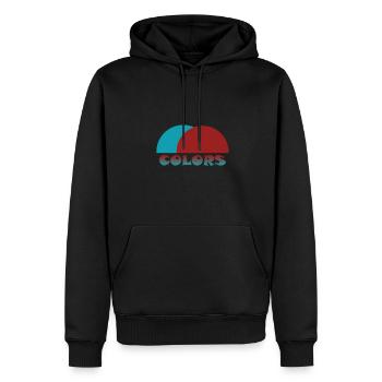 Cercles Forme Formes Demi-cercle Cercle circulaire - Sweat à capuche Premium bio Homme - noir - Devant - Nico (187cm)