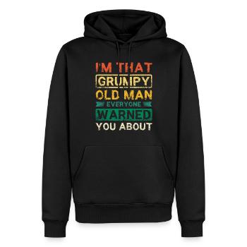 I'm that grumpy old man - Männer Premium Bio Hoodie - Schwarz - Vorne - Nico (187cm)