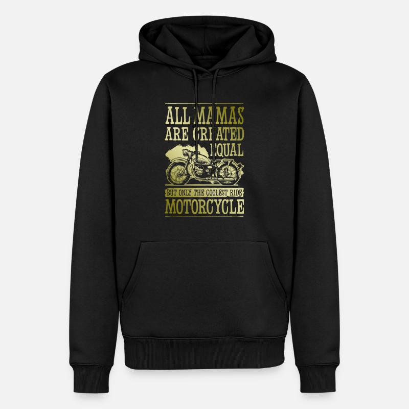Maman Moto - Sweat à capuche Premium bio Homme - noir