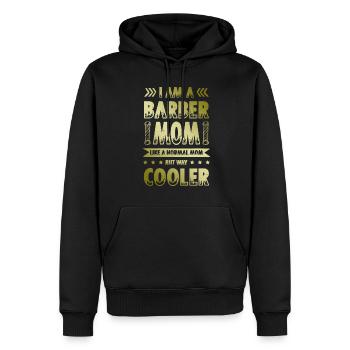 Barbier Maman Coiffeur Citation - Sweat à capuche Premium bio Homme - noir - Devant - Nico (187cm)