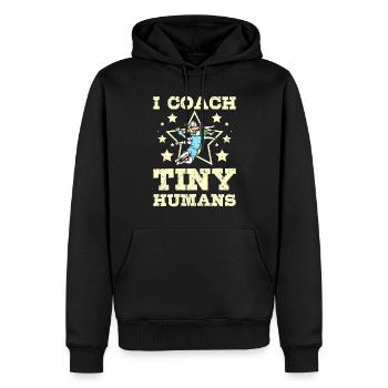 I coach tiny humans Handball - Männer Premium Bio Hoodie - Schwarz - Vorne - Nico (187cm)