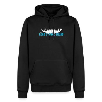 Course de bateaux-dragons Équipe de tête de bateau dragon - Sweat à capuche Premium bio Homme - noir - Devant - Nico (187cm)