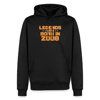 Legenden Wurden Im Jahr 2000 Geboren Dekade 2000er - Männer Premium Bio Hoodie - Schwarz - Vorne - Nico (187cm)