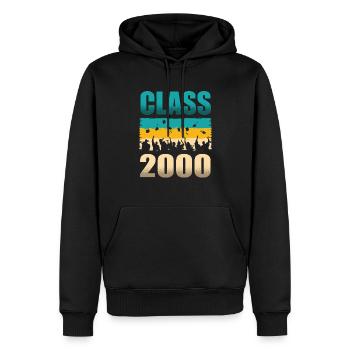 Klasse 2000 Dekade 2000 Era Millenium Vintage - Männer Premium Bio Hoodie - Schwarz - Vorne - Nico (187cm)