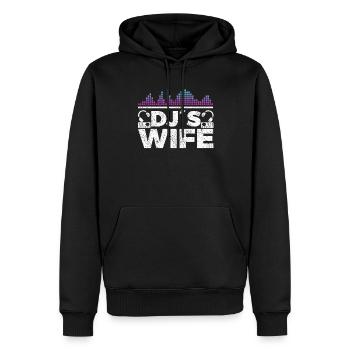 DJ Auftritt Auflegen - Männer Premium Bio Hoodie - Schwarz - Vorne - Nico (187cm)