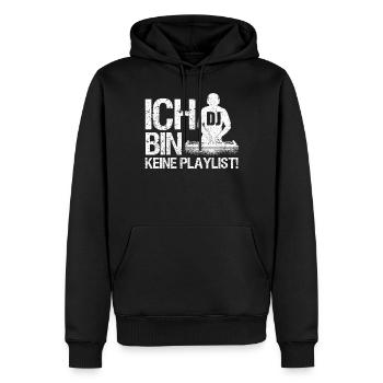 DJ Auftritt Auflegen - Männer Premium Bio Hoodie - Schwarz - Vorne - Nico (187cm)