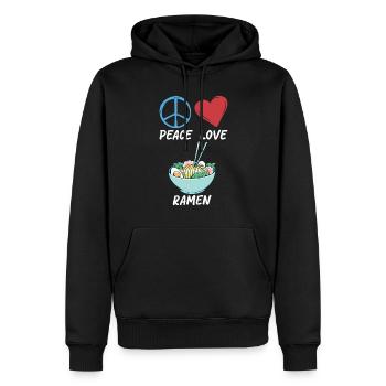 Ramen Liebhaber - Männer Premium Bio Hoodie - Schwarz - Vorne - Nico (187cm)