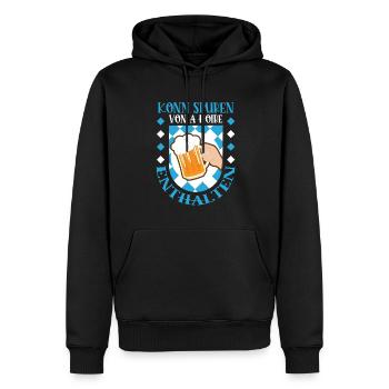 Konn traces of A Hoibe included - Men’s Premium Organic Hoodie - black - Front - Nico (187cm)