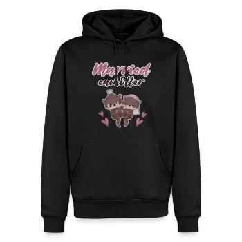 Married Eachotter - Men’s Premium Organic Hoodie - black - Front - Nico (187cm)