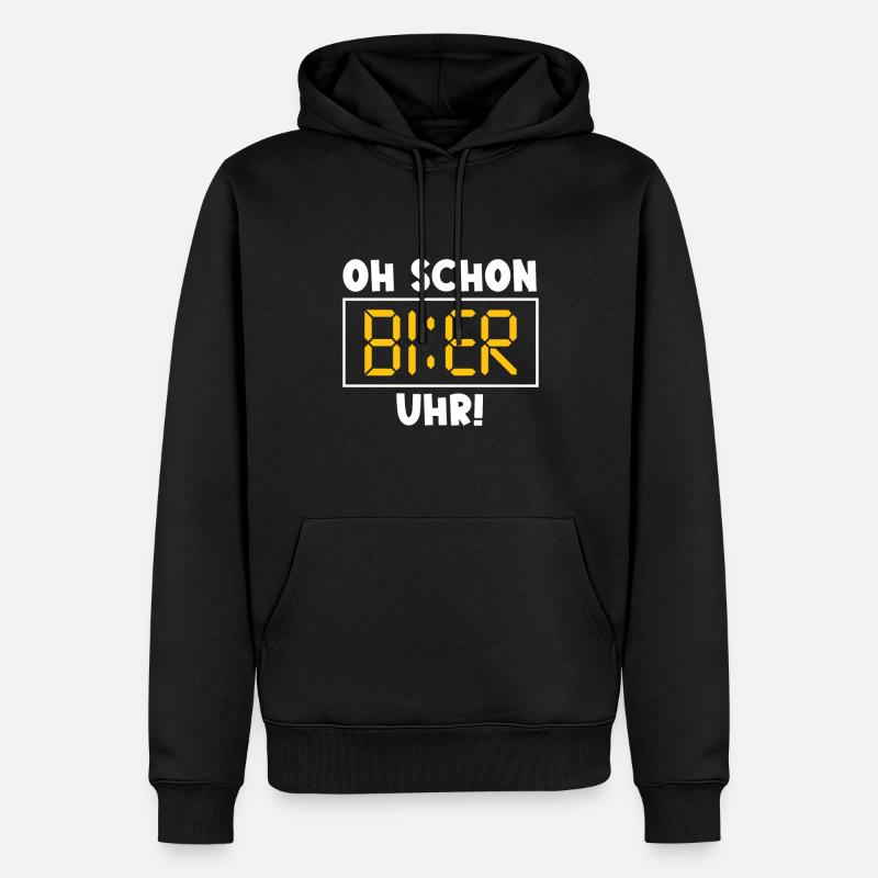 Bier Sprüche Lustiger Spruch - Männer Premium Bio Hoodie - Schwarz