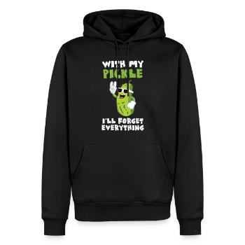 With My Pickle Ill Forget Everything - Männer Premium Bio Hoodie - Schwarz - Vorne - Nico (187cm)