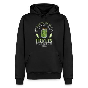 Just A Girl Who Really Loves Pickles - Männer Premium Bio Hoodie - Schwarz - Vorne - Nico (187cm)