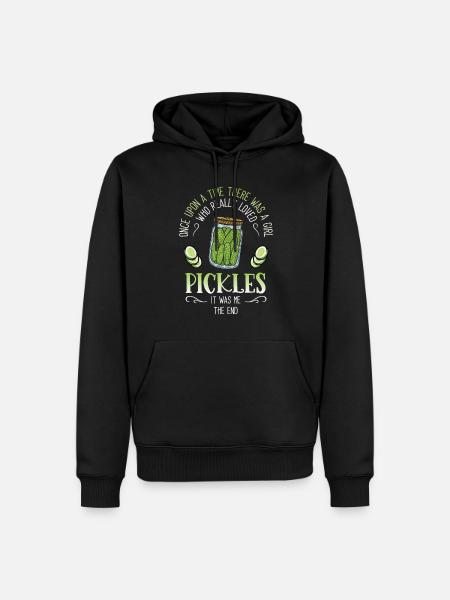 Juste une fille qui aime vraiment les cornichons - Sweat à capuche Premium bio Homme - noir