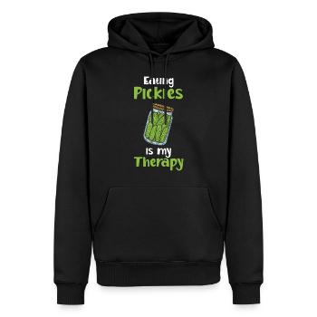 Eating Pickles Is My Therapy - Männer Premium Bio Hoodie - Schwarz - Vorne - Nico (187cm)
