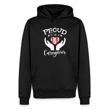 Stolz Darauf, Ein Pflegeberuf Zu Sein - Männer Premium Bio Hoodie - Schwarz - Vorne - Nico (187cm)