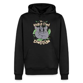 I am a koala-fied nutritionist - Men’s Premium Organic Hoodie - black - Front - Nico (187cm)