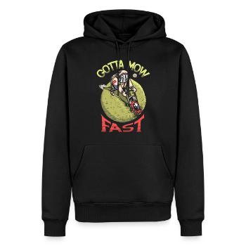 Besoin de tondre rapidement Tondeuse à gazon Paysagiste - Sweat à capuche Premium bio Homme - noir - Devant - Nico (187cm)