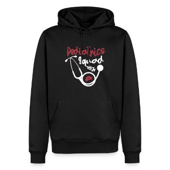 Cadre de pédiatrie Docteur pédiatre - Sweat à capuche Premium bio Homme - noir - Devant - Nico (187cm)