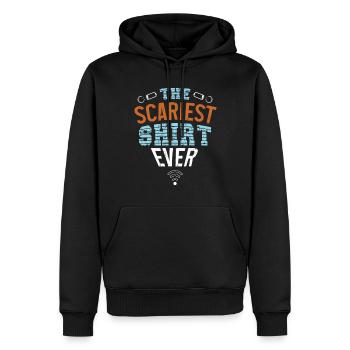 Das Gruseligste Shirt Aller Zeiten - Männer Premium Bio Hoodie - Schwarz - Vorne - Nico (187cm)
