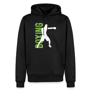 Boxsport Boxing - Männer Premium Bio Hoodie - Schwarz - Vorne - Nico (187cm)