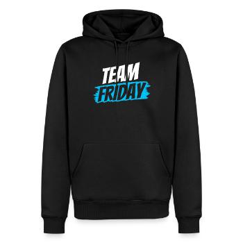 Team Freitag Sarkastisch Endlich Humor Wochenende - Männer Premium Bio Hoodie - Schwarz - Vorne - Nico (187cm)