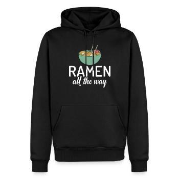 Ramen Liebhaber - Männer Premium Bio Hoodie - Schwarz - Vorne - Nico (187cm)