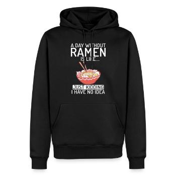 Ramen Liebhaber - Männer Premium Bio Hoodie - Schwarz - Vorne - Nico (187cm)