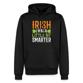 Fête de la Saint-Patrick Gaélique Irlande Irlandais Irlandais - Sweat à capuche Premium bio Homme - noir - Devant - Nico (187cm)