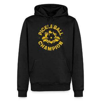 Pickleball Pickleball Champion - Männer Premium Bio Hoodie - Schwarz - Vorne - Nico (187cm)