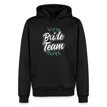 Team Braut Hochzeit Bräute Heiraten Party - Männer Premium Bio Hoodie - Schwarz - Vorne - Nico (187cm)