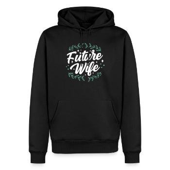 Zukünftige Ehefrau Bräute Hochzeit Braut Party - Männer Premium Bio Hoodie - Schwarz - Vorne - Nico (187cm)
